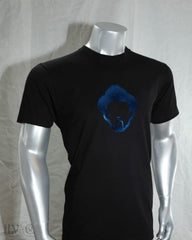 LOUIE VEGA HEAD ROYAL BLUE FOIL MEN'S BLACK SHIRT