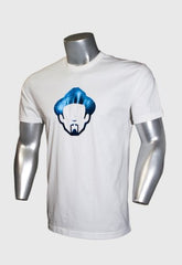 LOUIE VEGA HEAD ROYAL BLUE FOIL MEN'S WHITE SHIRT