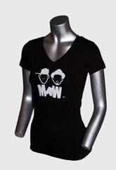 MAW WOMEN’S V-NECK BLACK SHIRT