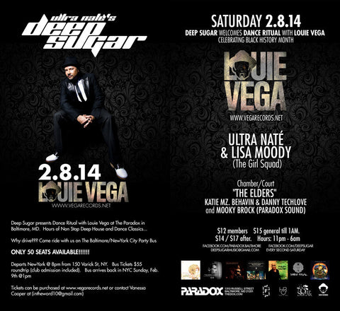 Deep Sugar presents Dance Ritual with Louie Vega at Paradox  Baltimore - BUS TICKETS